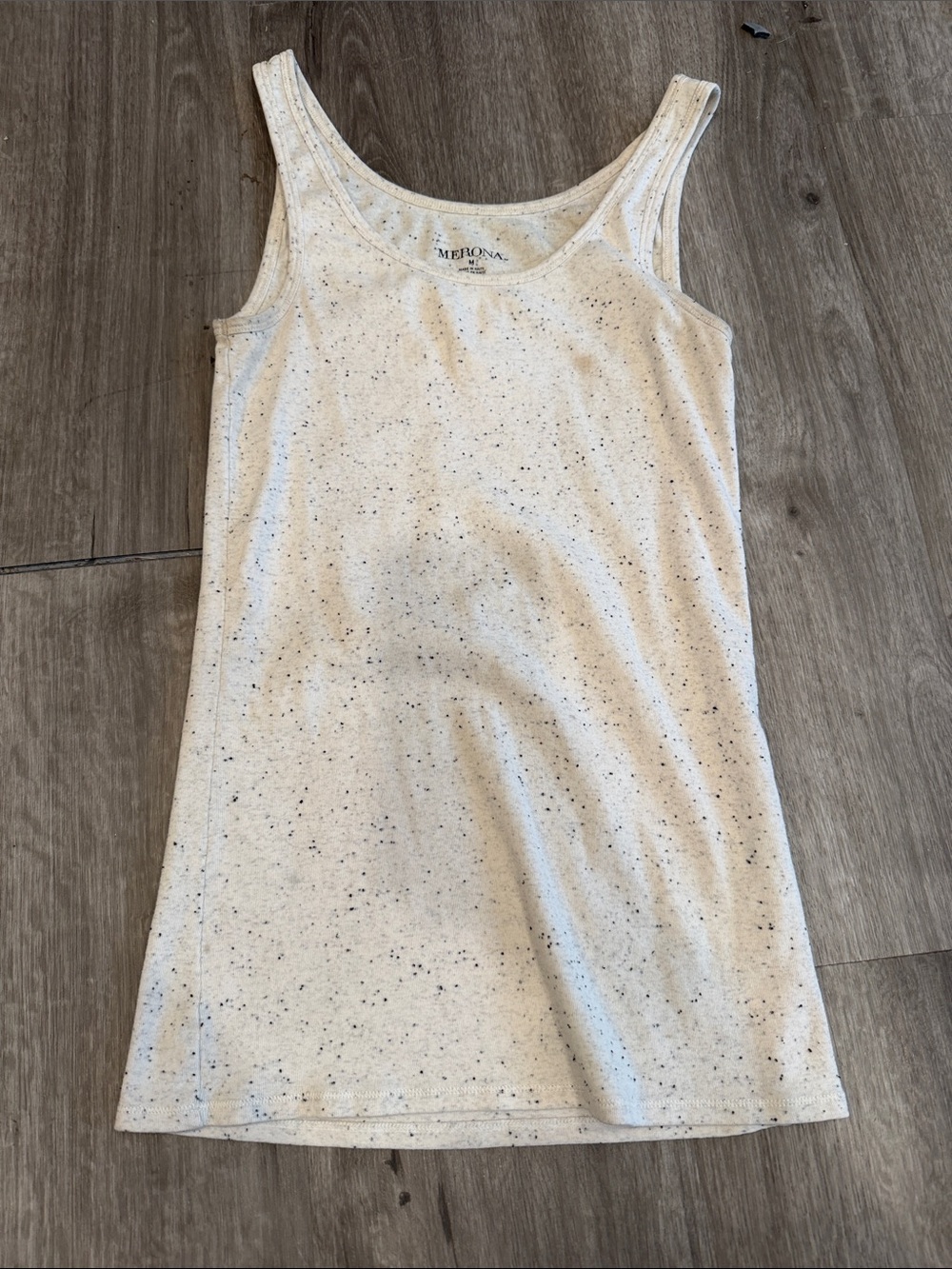 Merona Cream Speckled Scoop Neck Tank